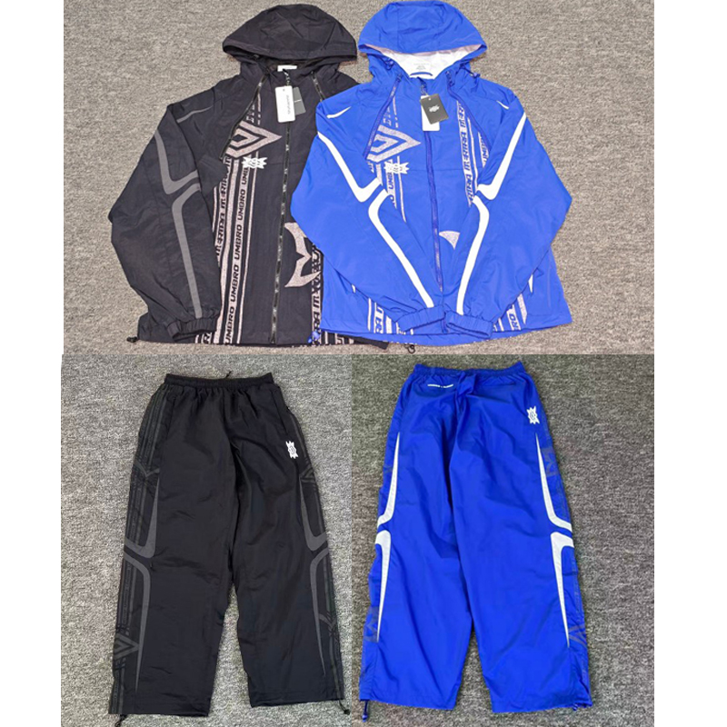 Vintage Windbreaker Nylon - Jaqueta Corta-Vento Masculina Y2K Azul Listrada
