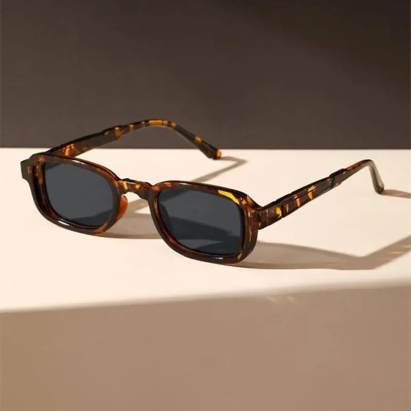 Vintage Fashion Enthusiasts - Óculos de Sol Retangulares Luxuosos para