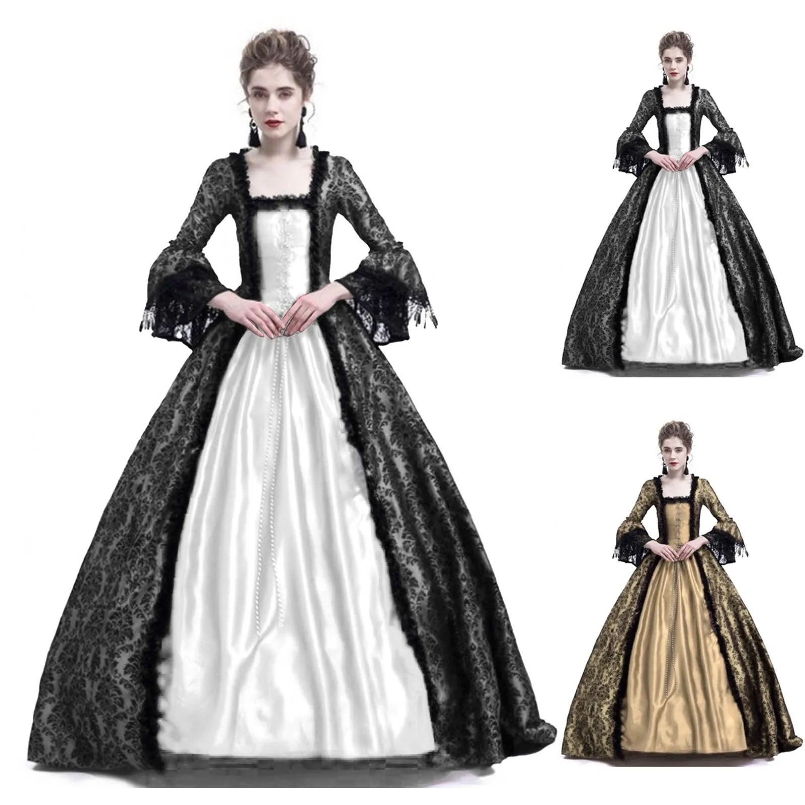Vintage Fashion Dresses - Fantasia de Halloween para Mulheres, Vestido