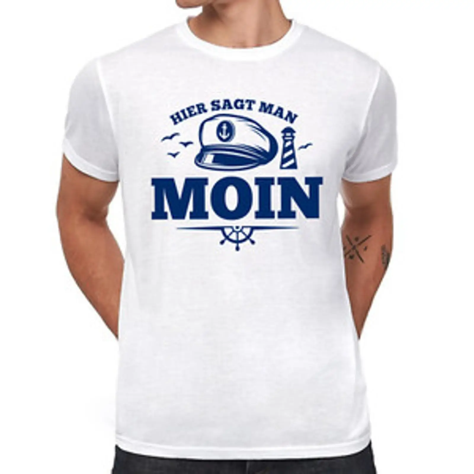Camiseta Vintage Sagt Man Moin - Vintage Fashion Hamburg avaliação e preço