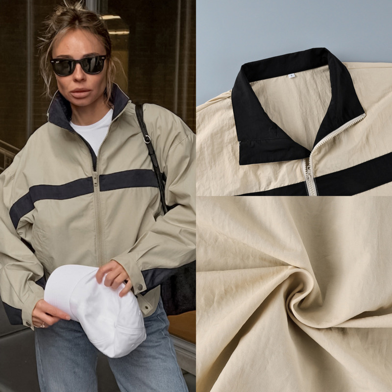 Jaqueta Feminina Corta-Vento C - Vintage Windbreaker Nylon avaliação e preço